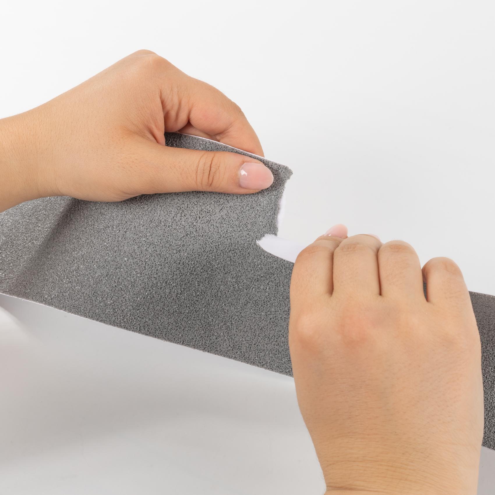 KB-GRAU-05_80 Antirutsch Klebeband selbstklebend anti-rutsch Tape Band Klebestreifen FixoFlex Breite 5 & 10cm Grau 10m Rolle