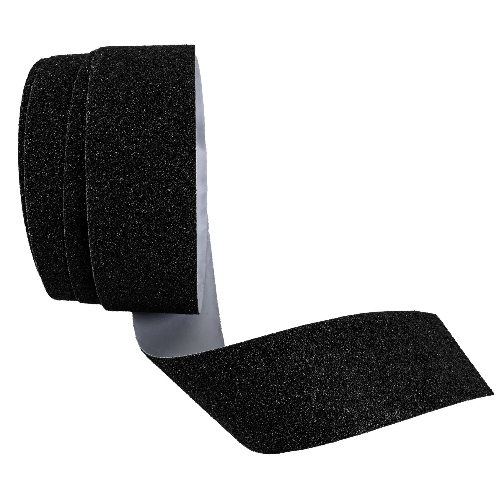 KB-SCHW-05_11 Antirutsch Klebeband selbstklebend anti-rutsch Tape Band Klebestreifen FixoFlex Breite 5 & 10cm Schwarz 10m Rolle