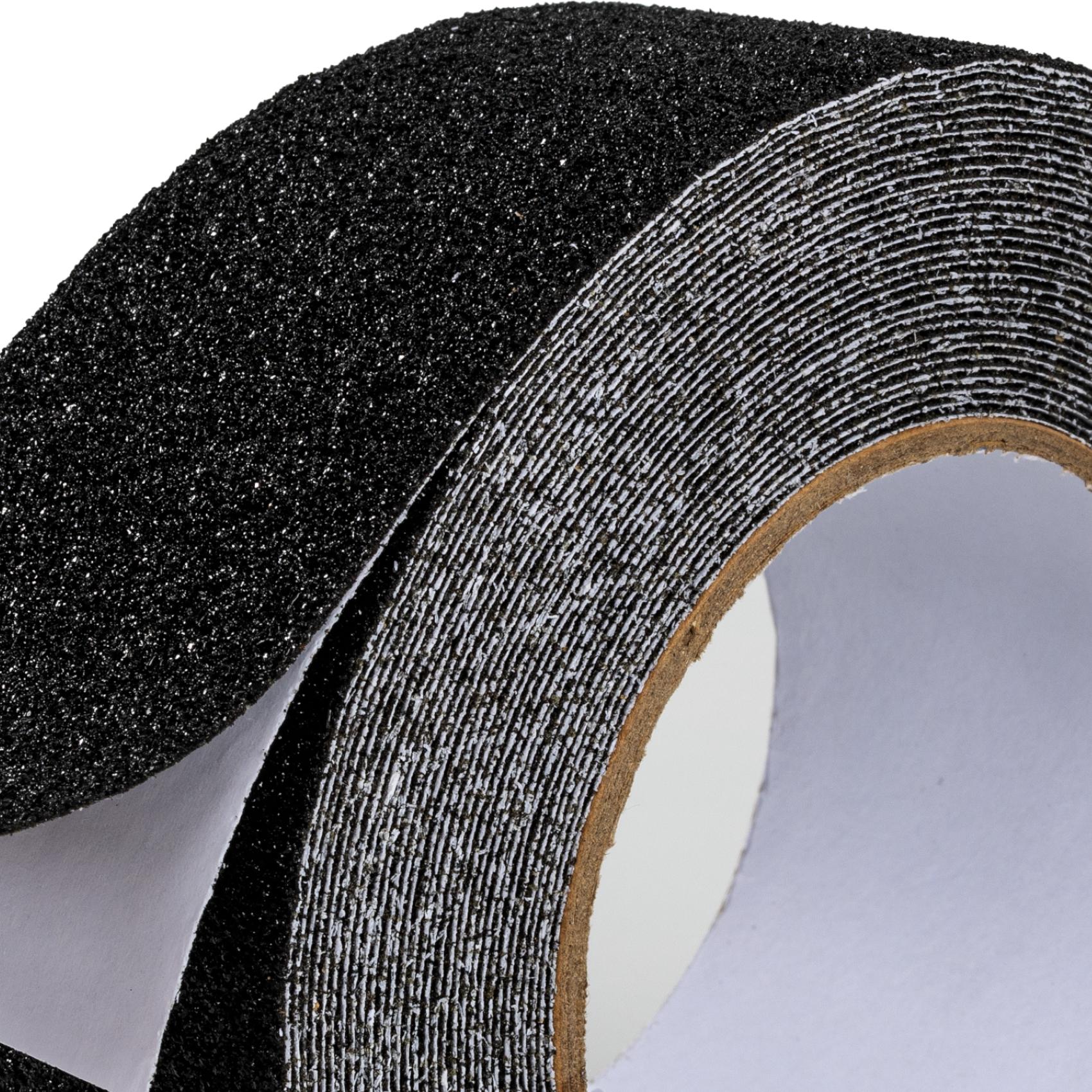 KB-SCHW-05_50 Antirutsch Klebeband selbstklebend anti-rutsch Tape Band Klebestreifen FixoFlex Breite 5 & 10cm Schwarz 10m Rolle
