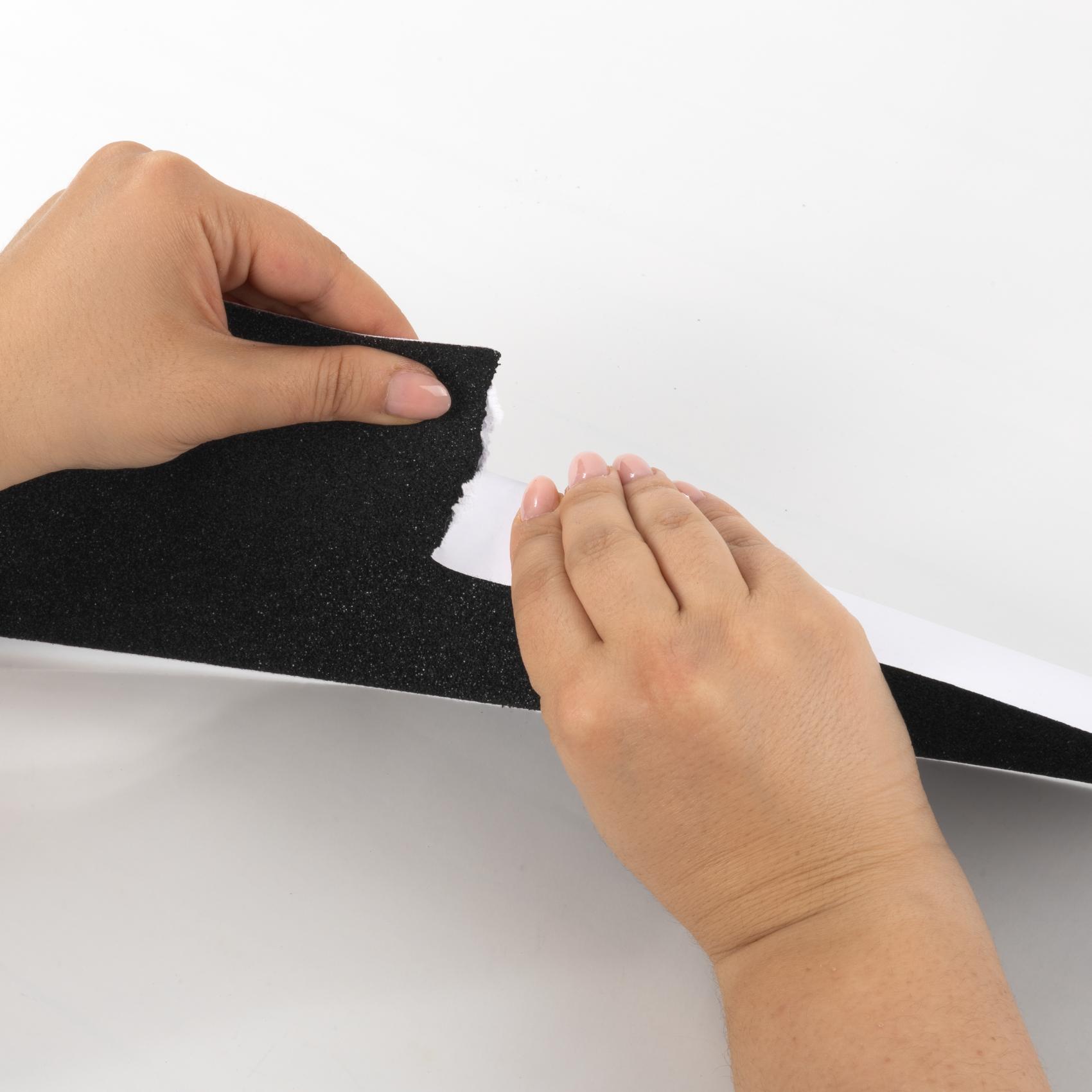 KB-SCHW-05_80 Antirutsch Klebeband selbstklebend anti-rutsch Tape Band Klebestreifen FixoFlex Breite 5 & 10cm Schwarz 10m Rolle