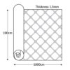 PVC Bodenbelag Meterware Dionis Antirutschmatte Vinylboden Rollenware Stärke 1,5mm Karo Silber Breite 100cm – 100x100cm