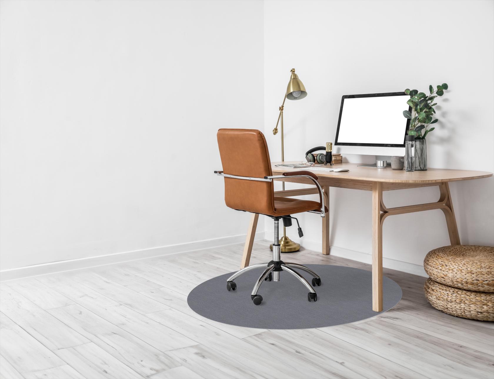 NEMGRAU-RU_10AA Bodenschutzmatte Bürostuhlunterlage Schreibtischstuhl Unterlage Teppich selbsthaftend NEMESIS Grau