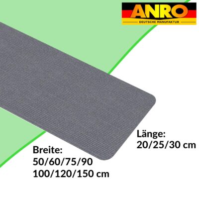 Treppenteppich Stufenmatte Treppenstufen Teppich selbsthaftend Stufenmatte Rechteckig NEMESIS Grau
