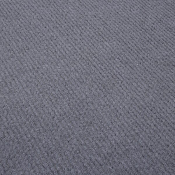 Treppenteppich Stufenmatte Treppenstufen Teppich selbsthaftend Stufenmatte Rechteckig NEMESIS Grau – 50x20cm