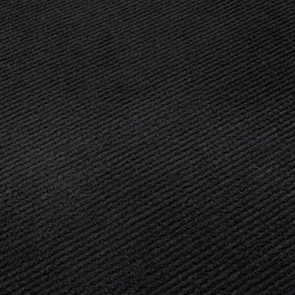 Treppenteppich Stufenmatte Treppenstufen Teppich selbsthaftend Stufenmatte Rechteckig NEMESIS Schwarz – 50x20cm