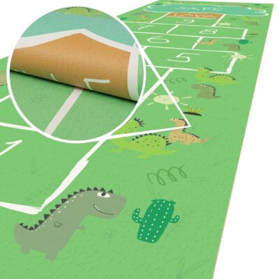 Spielmatte Hüpfspiel Teppich Läufer Hüpfspiel abwaschbar rutschfest Himmel & Hölle 75x235cm