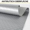 PVC Bodenbelag Meterware Dionis Antirutschmatte Vinylboden Rollenware Stärke 1,5mm Karo Silber Breite 100cm – 100x100cm