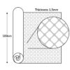 PVC Bodenbelag Meterware Dionis Antirutschmatte Vinylboden Rollenware Stärke 1,5mm Karo Silber Breite 100cm – 100x100cm