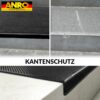 Stufenmatte Gummi Treppenbelag gummiert Breite 60-150cm – Punkte Schwarz, 77x25x3cm