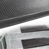 Stufenmatte Gummi Treppenbelag gummiert Breite 60-150cm – Punkte Schwarz, 77x25x3cm