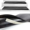 Stufenmatte Gummi Treppenbelag gummiert Breite 60-150cm – Punkte Schwarz, 77x25x3cm