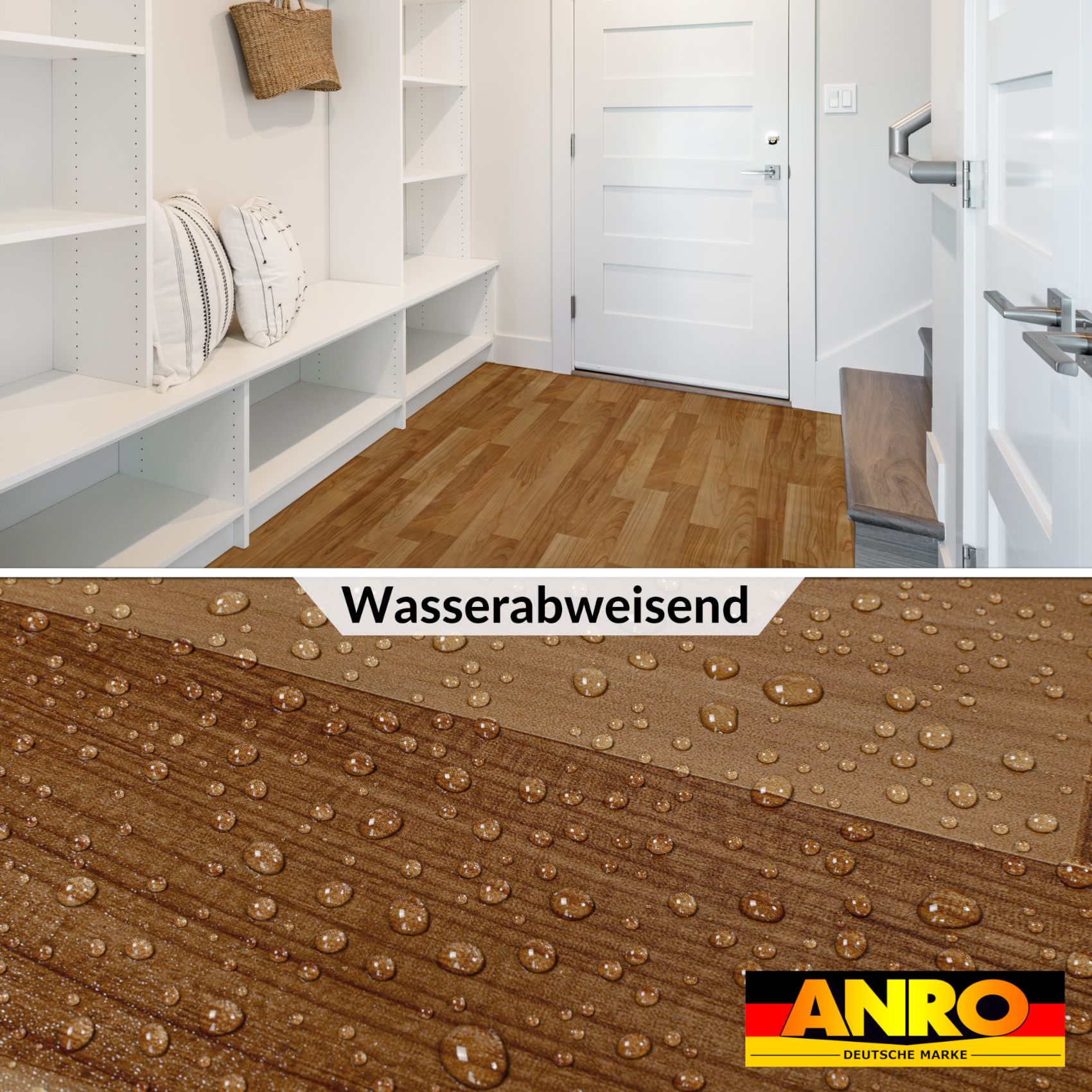FL310705_05 PVC Bodenbelag Holzoptik Hellbraun Meterware Vinylboden Fußbodenbelag 140cm Breit Bodenschutzmatte