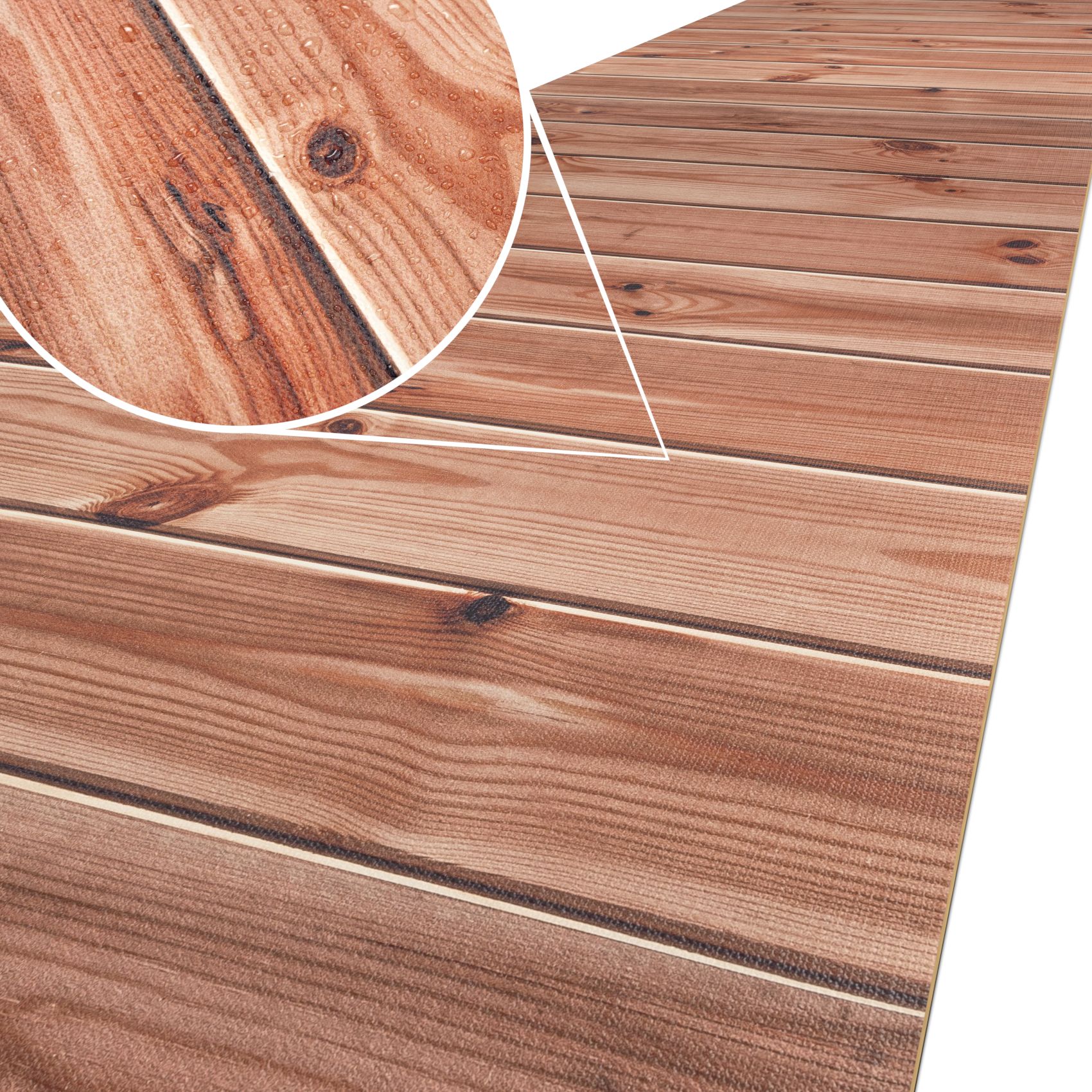 GIMMY701_10A Küchenläufer Küchenteppich Läufer Flur Teppichläufer rutschfest Holz Grau