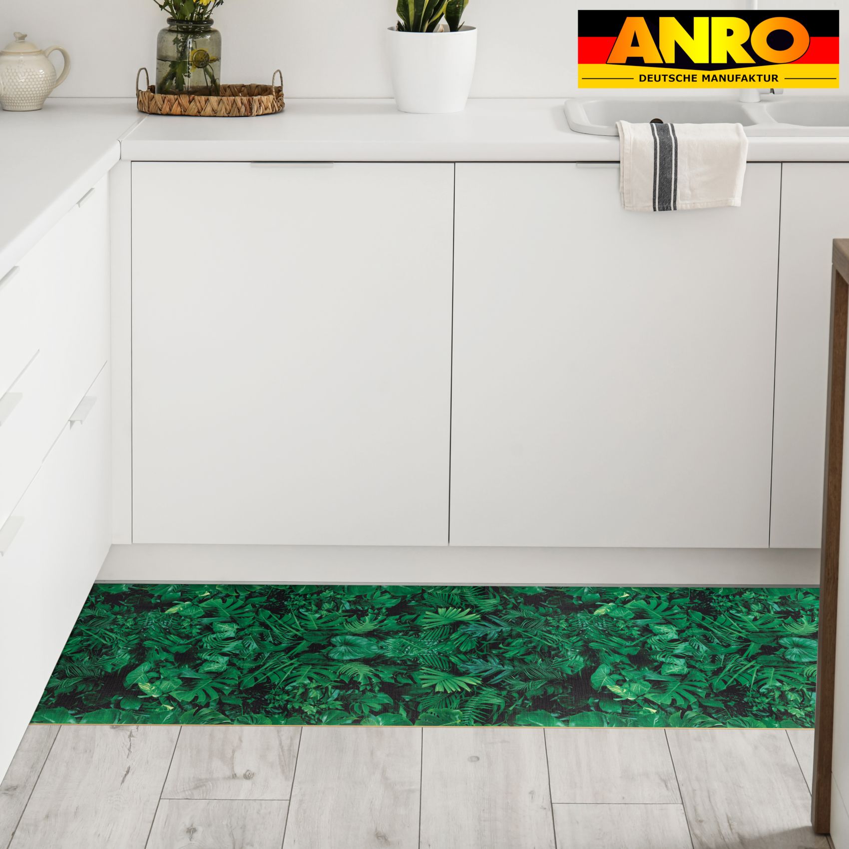 Küchenläufer Küchenteppich Läufer Flur Teppichläufer rutschfest Palme