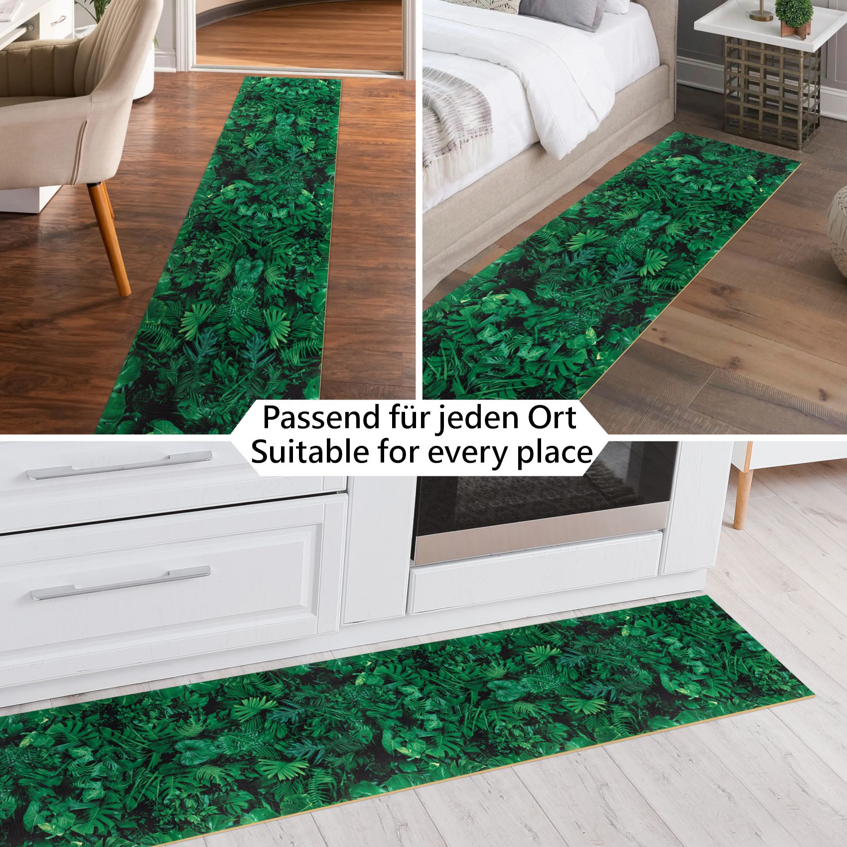Küchenläufer Küchenteppich Läufer Flur Teppichläufer rutschfest Palme
