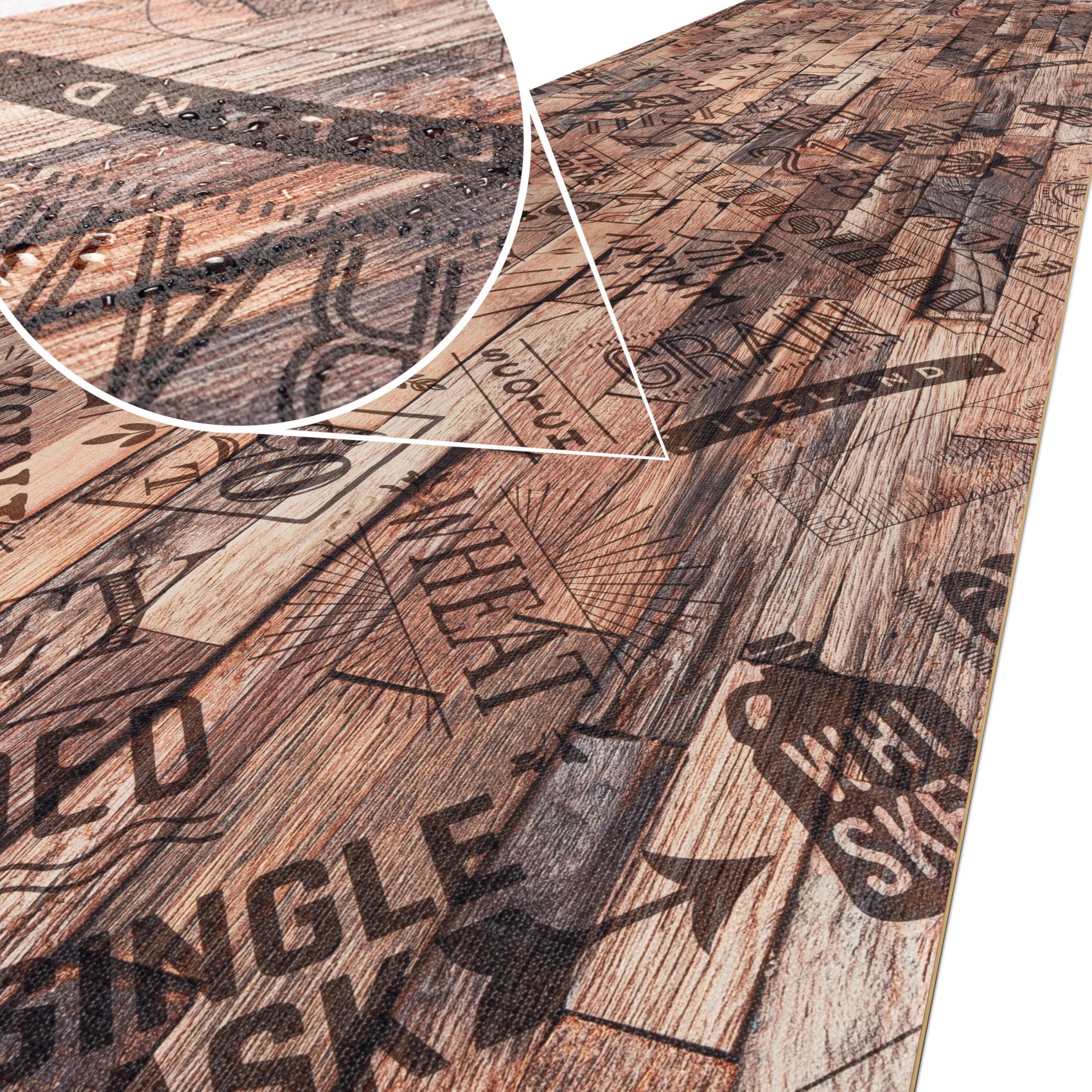 GIMMY710_10A Küchenläufer Küchenteppich Läufer Flur Teppichläufer rutschfest Whisky Braun