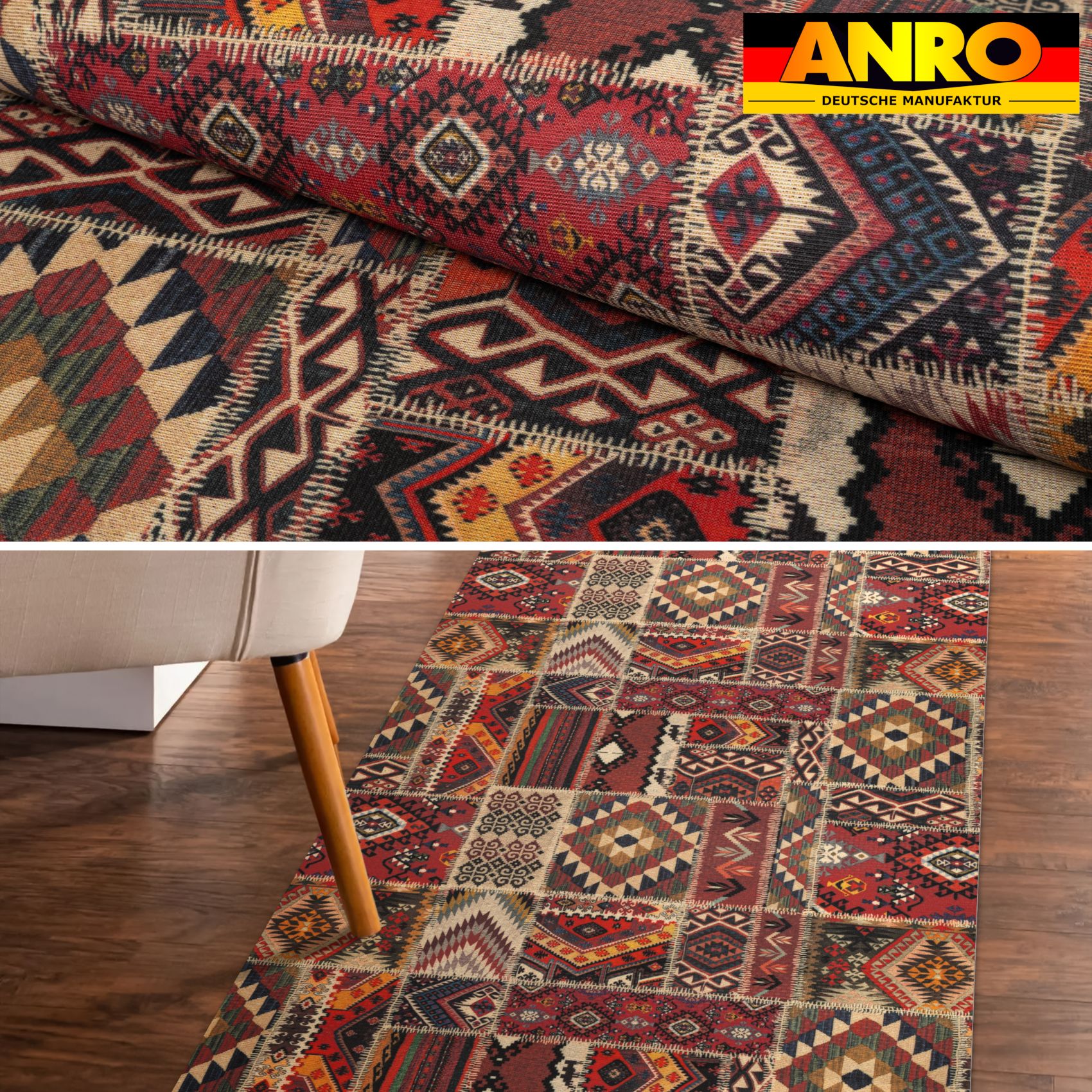 Küchenläufer Teppich Läufer Küchenteppich abwaschbar rutschfest Zauberteppich