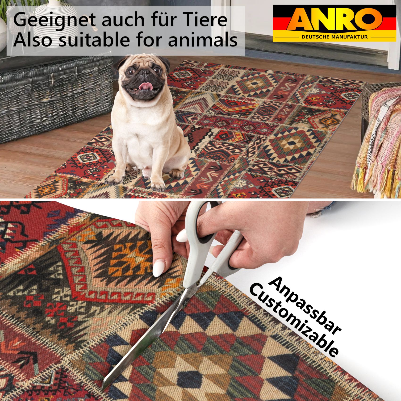 Küchenläufer Teppich Läufer Küchenteppich abwaschbar rutschfest Zauberteppich