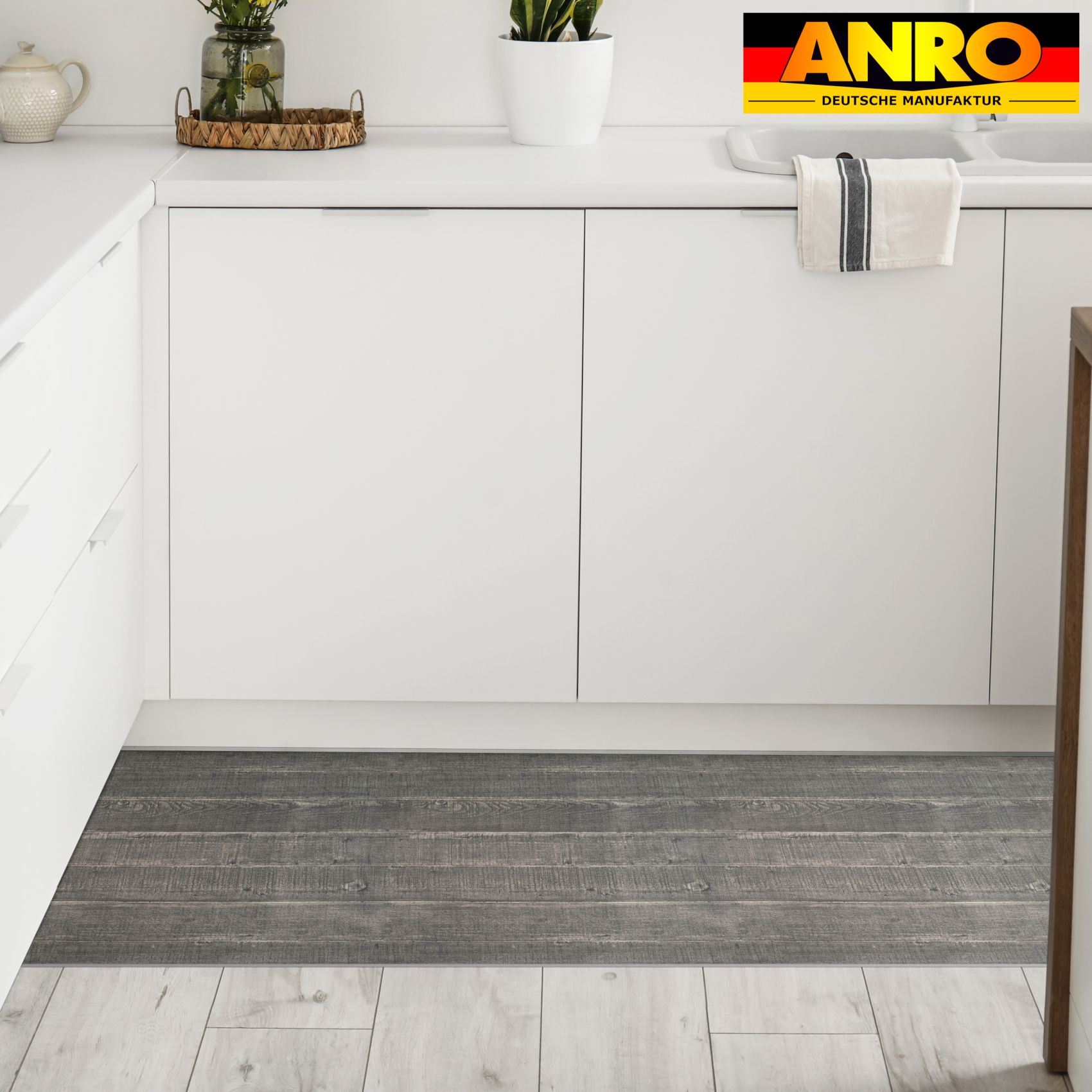 Küchenläufer Teppich Läufer Küchenteppich abwaschbar rutschfest Holzbrett