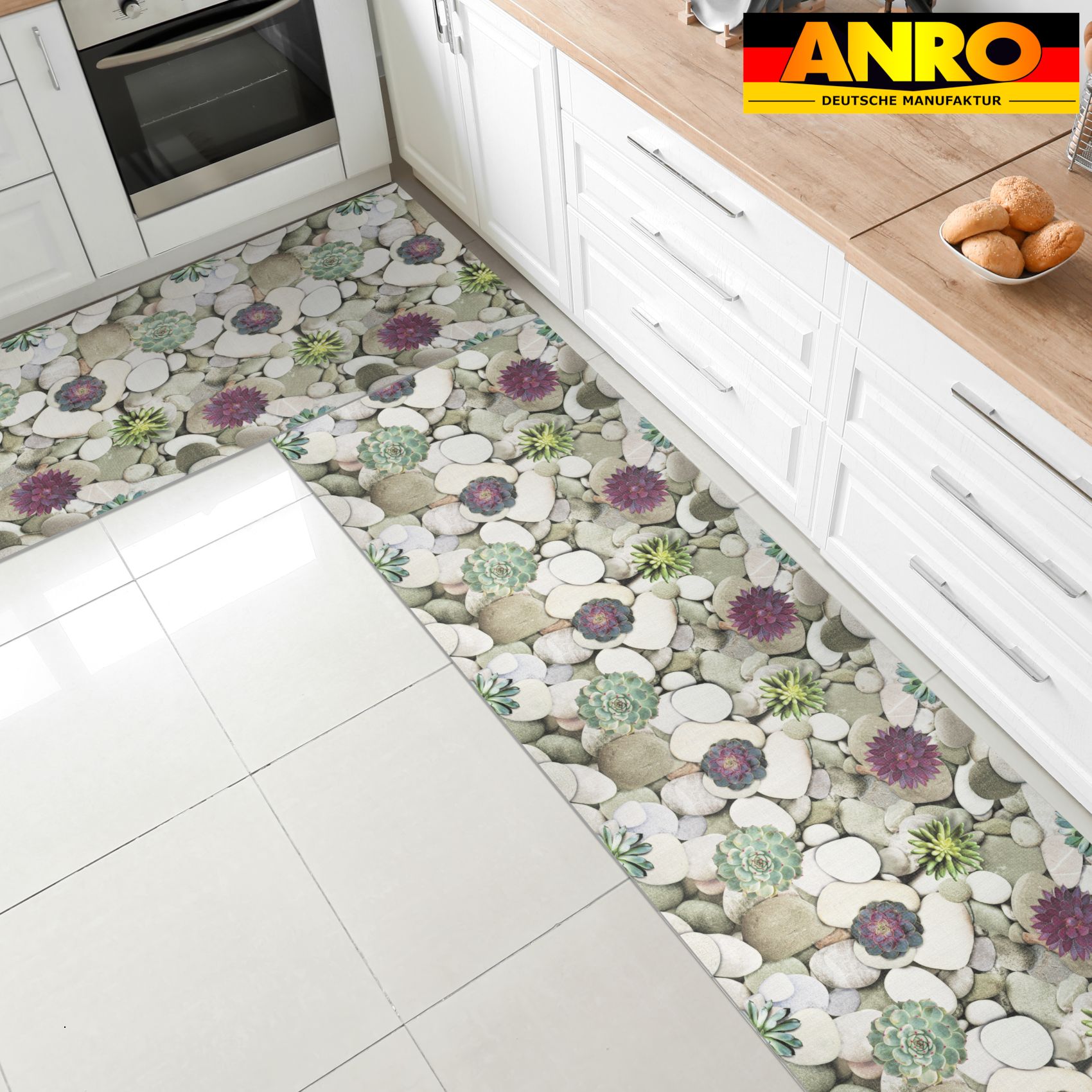 GTPLOIRA_20 Küchenläufer Teppich Läufer Küchenteppich abwaschbar rutschfest Spa