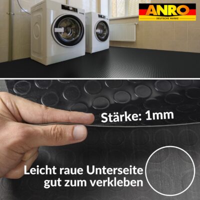 PVC Bodenbelag Noppenbelag Vinyl Boden Noppen 1mm Meterware 100cm Breit
