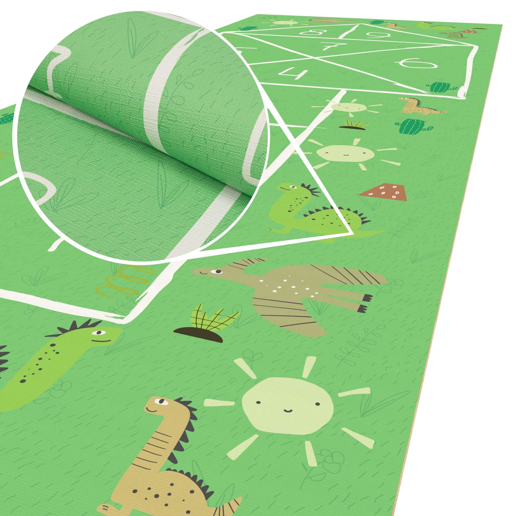 ANROHUPF5_11 Spielmatte Hüpfspiel Teppich Läufer Hüpfspiel abwaschbar rutschfest Briefhopse 75x194cm