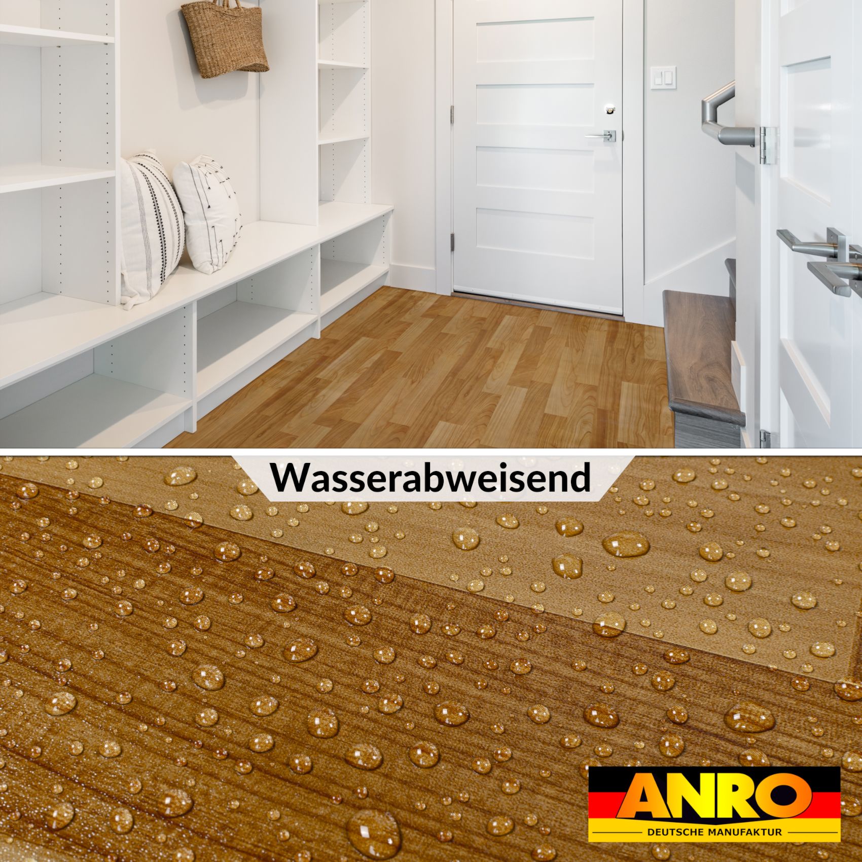 FL310705_05 PVC Bodenbelag Holzoptik Hellbraun Meterware Vinylboden Fußbodenbelag 140cm Breit Bodenschutzmatte