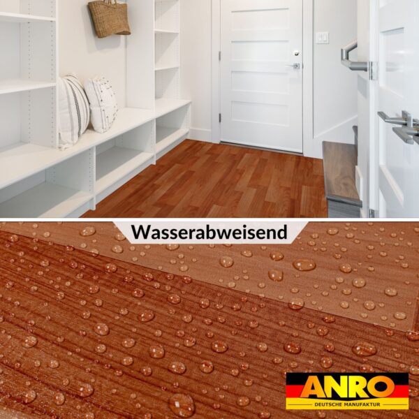 PVC Bodenbelag Holzoptik Dunkelbraun Meterware Vinylboden Fußbodenbelag 140cm Breit Bodenschutzmatte – 100x140cm