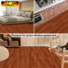 PVC Bodenbelag Holzoptik Dunkelbraun Meterware Vinylboden Fußbodenbelag 140cm Breit Bodenschutzmatte – 100x140cm