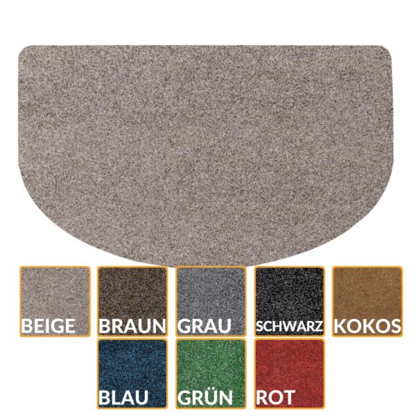 Fußmatte Schmutzfangmatte Fußabtreter POET Uni Mehrfarbig – Hellbraun, 45x75cm