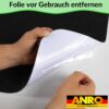 Bodenschutzmatte Bürostuhlunterlage Schreibtischstuhl Unterlage Teppich selbsthaftend NEMESIS Schwarz – Rund 120cm