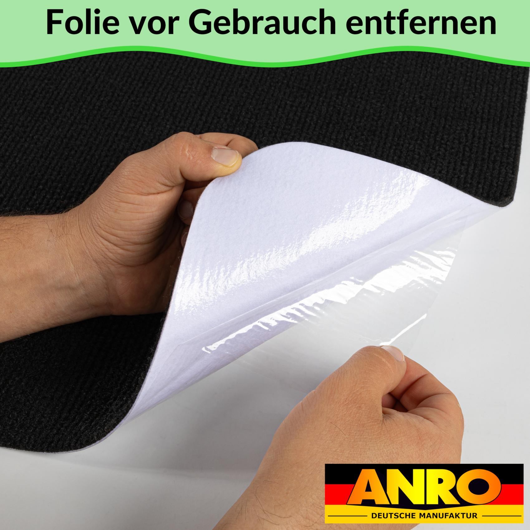 Bodenschutzmatte Bürostuhlunterlage Schreibtischstuhl Unterlage Teppich selbsthaftend NEMESIS Schwarz – Rund 120cm