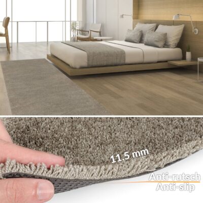 Teppich Wohnzimmer Kurzflor Teppich Getuftet Teppichboden Princess 2 Farben Breite 100cm