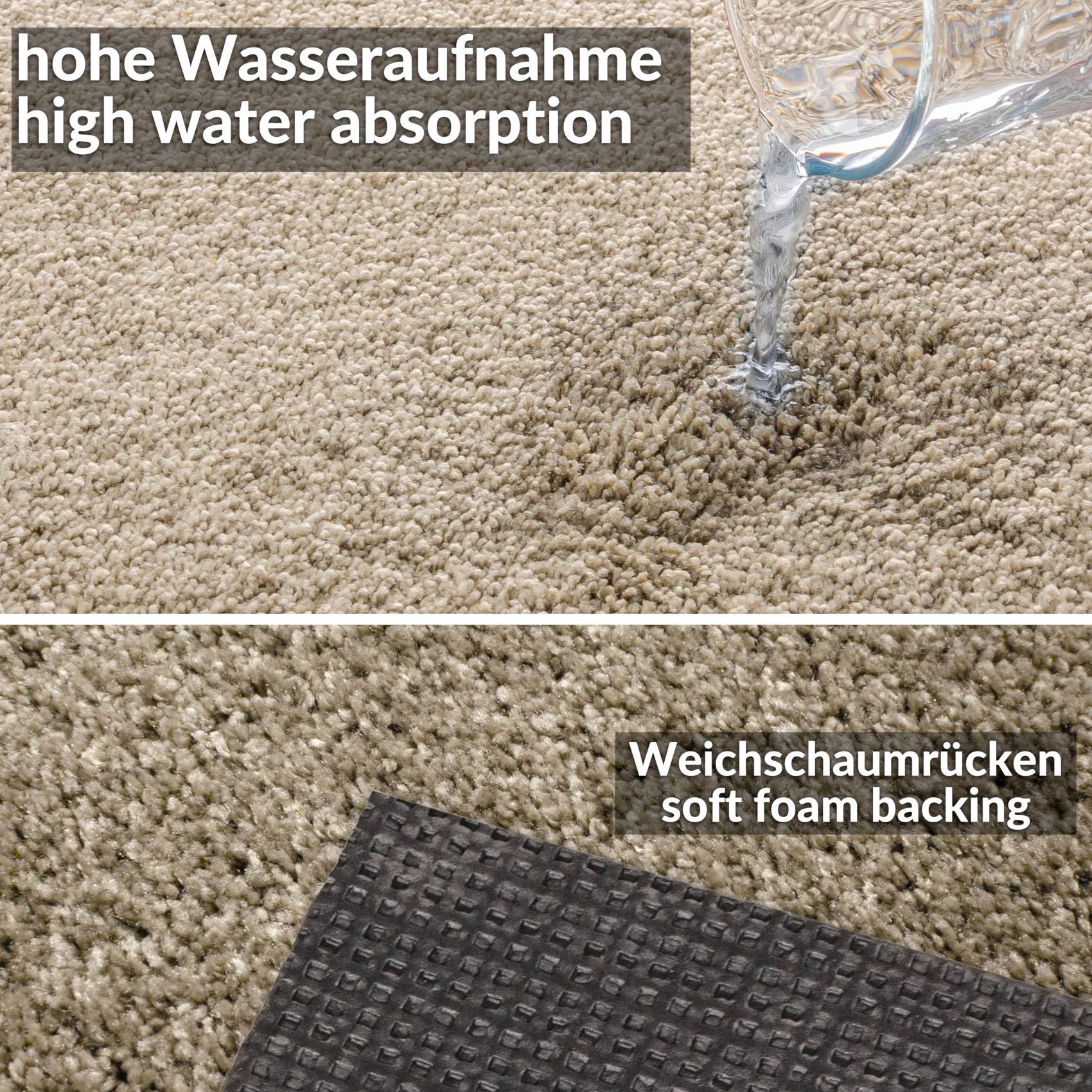 NVPCS-075_40 Teppich Wohnzimmer Kurzflor Teppich Getuftet Teppichboden Princess 2 Farben Breite 100cm