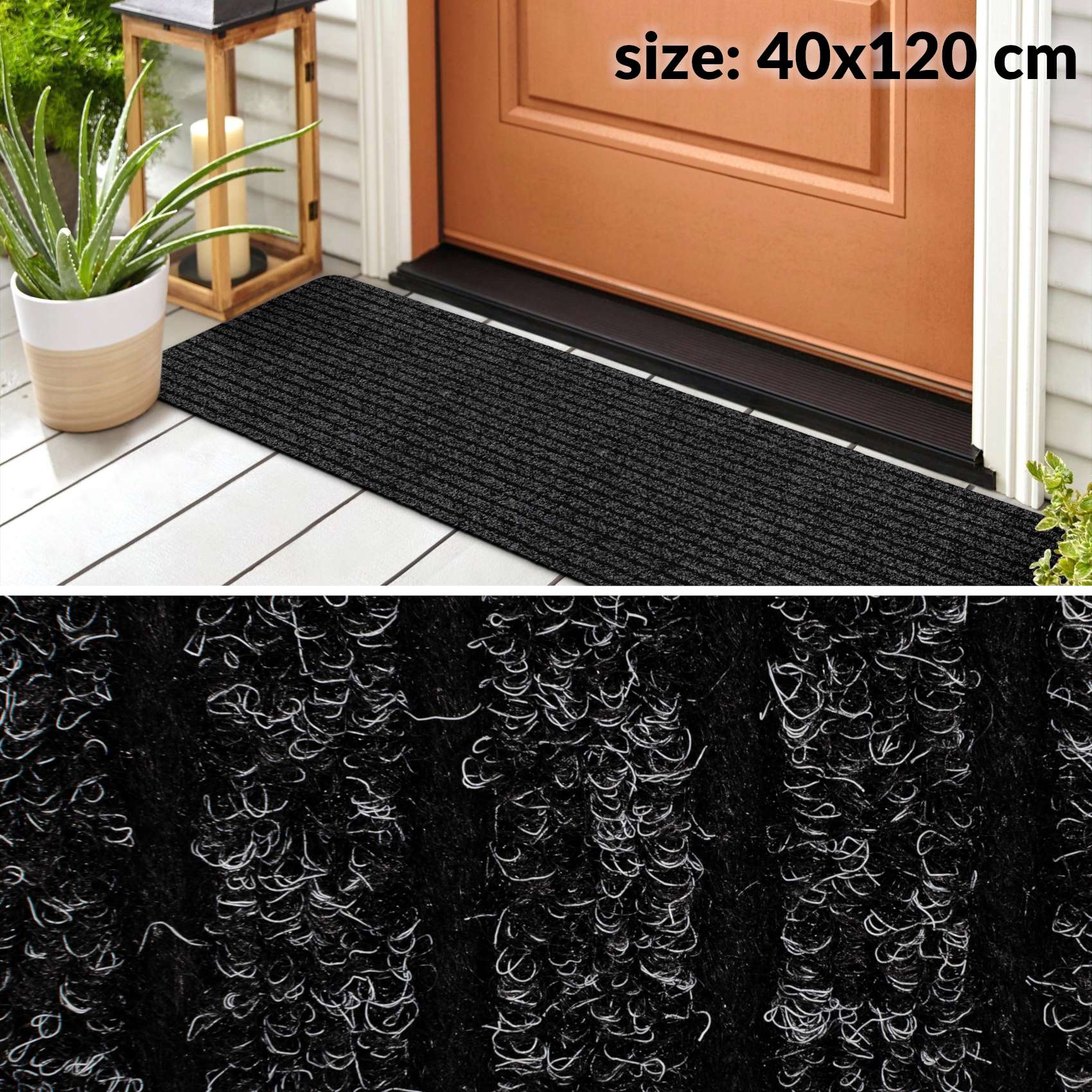 SMERSCHW-040-120_50 Schmutzfangmatte Fußmatte Fußabtreter MISCHA Uni Mehrfarbig