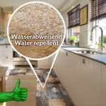 Küchenläufer Rustikal Holz Herz Braun  rutschfest Teppichläufer abwaschbar | 50cm Breit