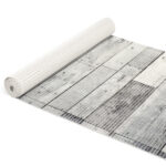 Weichschaummatte Bad Weichschaum Badematte Grau Holz Breite 65cm Meterware