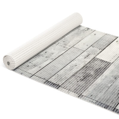 Weichschaummatte Bad Weichschaum Badematte Grau Holz Breite 65cm Meterware