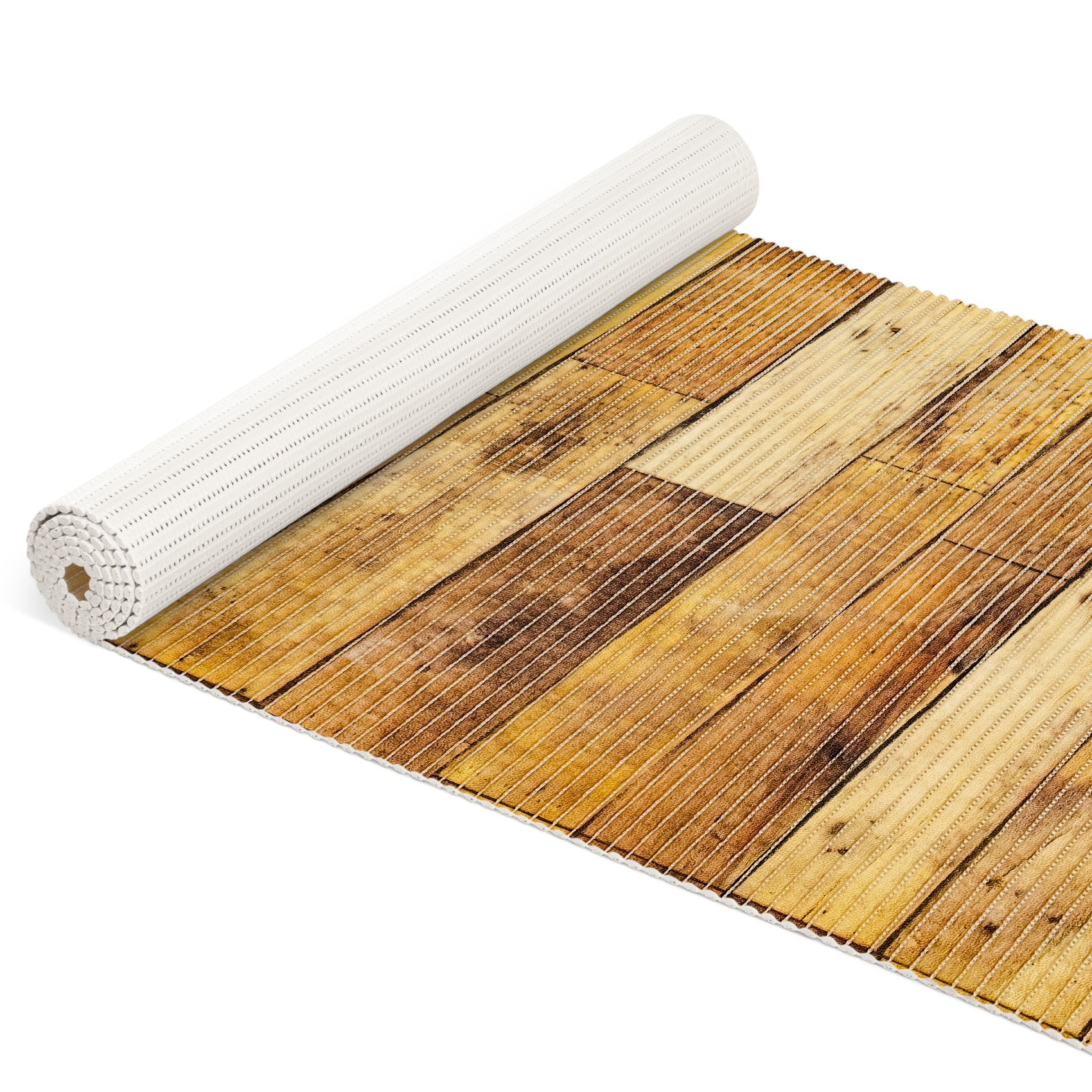 Weichschaummatte Bad Weichschaum Badematte Beige Natur Holz Breite 65cm Meterware