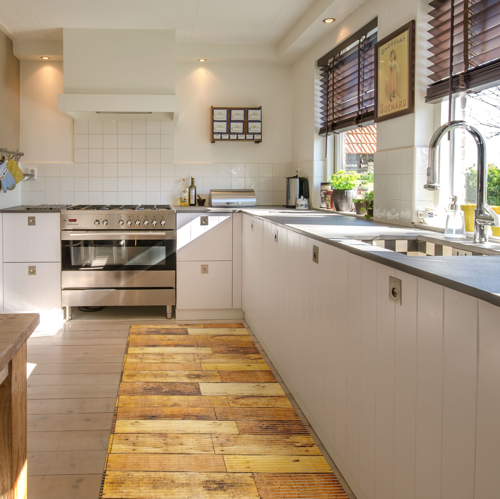 Weichschaummatte Bad Weichschaum Badematte Beige Natur Holz Breite 65cm Meterware