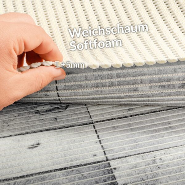 Weichschaummatte Badematte Weichschaum Bad Holzoptik Badläufer 2 Breiten Meterware