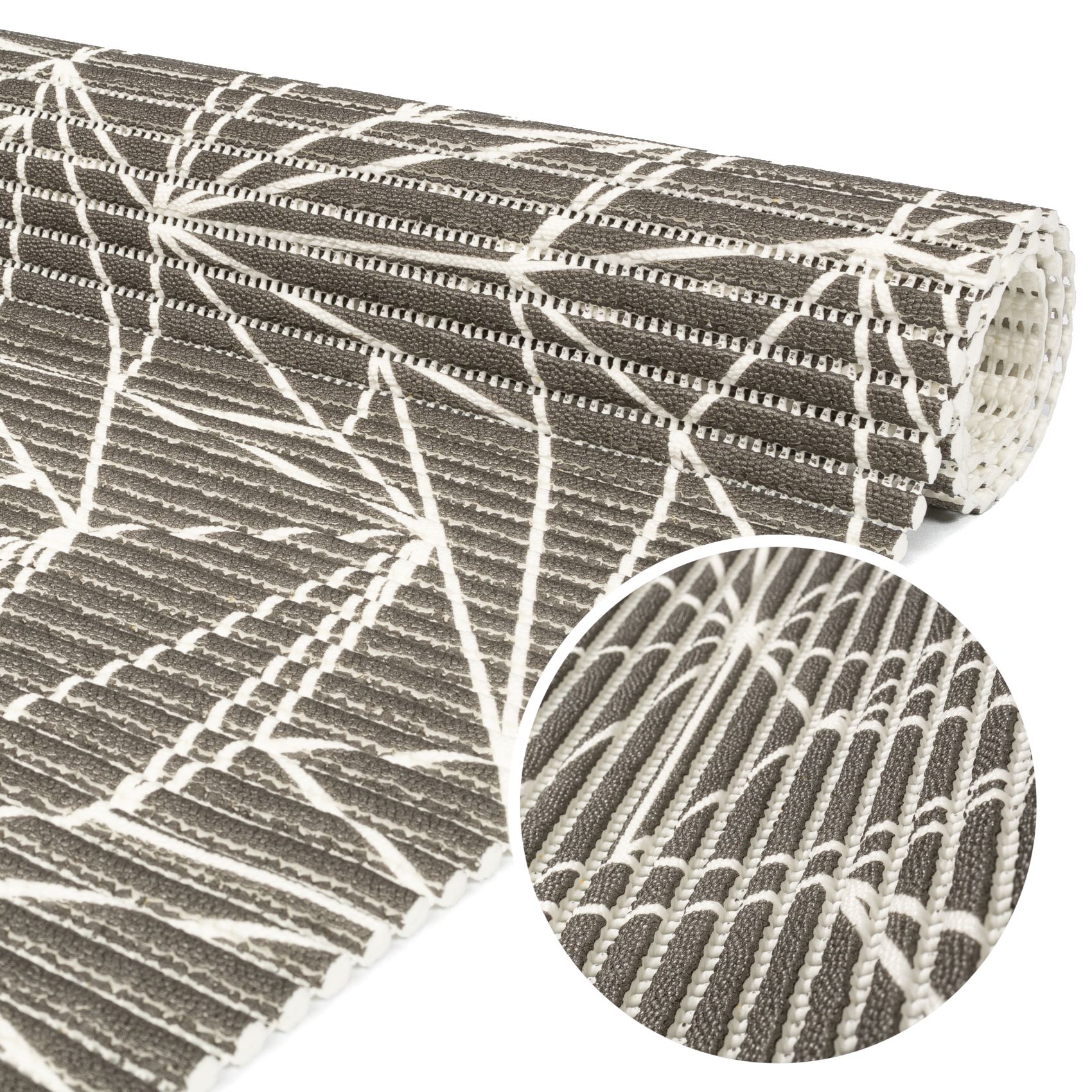 BM35-065_10A Weichschaummatte Bad Weichschaum Badematte Prisma Schwarz 65cm Breite Meterware