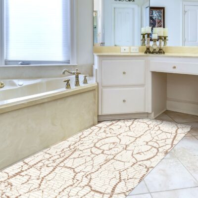 Weichschaummatte Bad Weichschaum Badematte Marmor Beige 65cm Breite Meterware