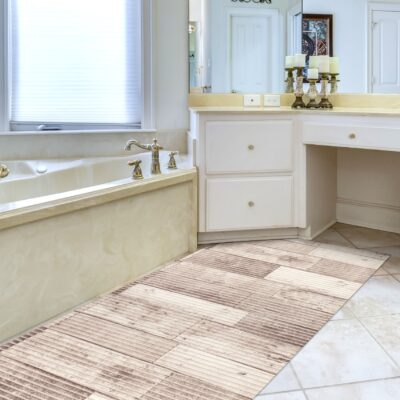 Weichschaummatte Bad Weichschaum Badematte Holz 65cm Breite Meterware