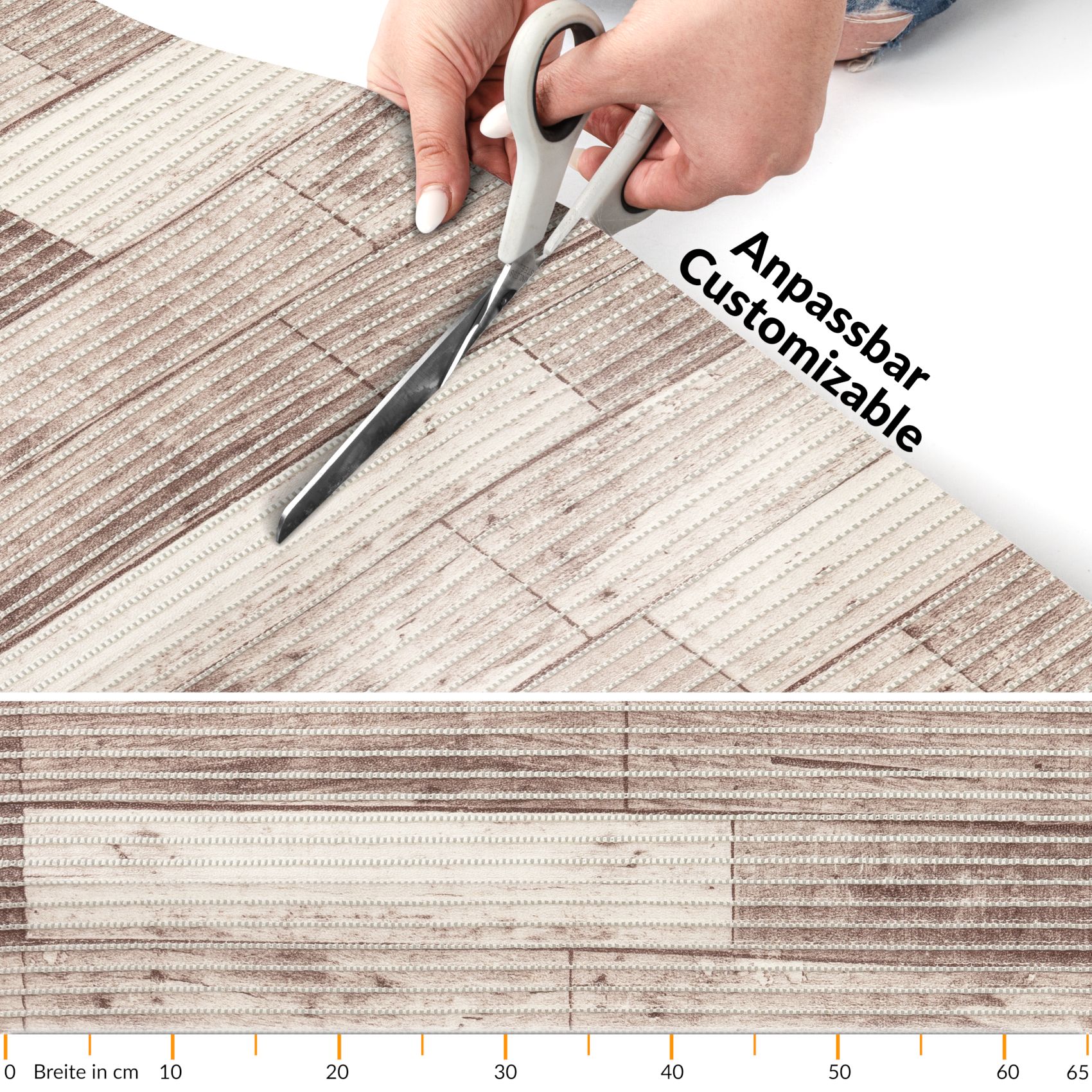 BM38-065_20 Weichschaummatte Bad Weichschaum Badematte Holz 65cm Breite Meterware