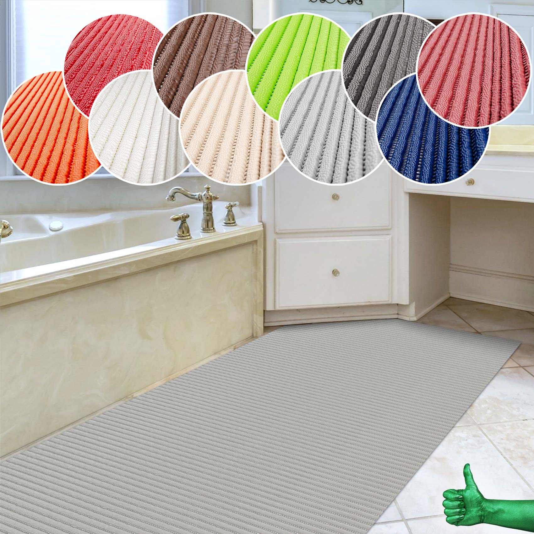 Weichschaummatte Badematte Weichschaum Bad 2 Breiten Classic Uni Einfarbig Meterware