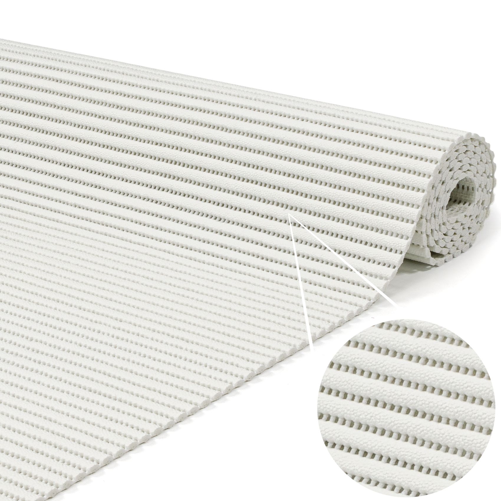 Weichschaummatte Bad Weichschaum Badematte Uni Weiß 65cm Breite Meterware