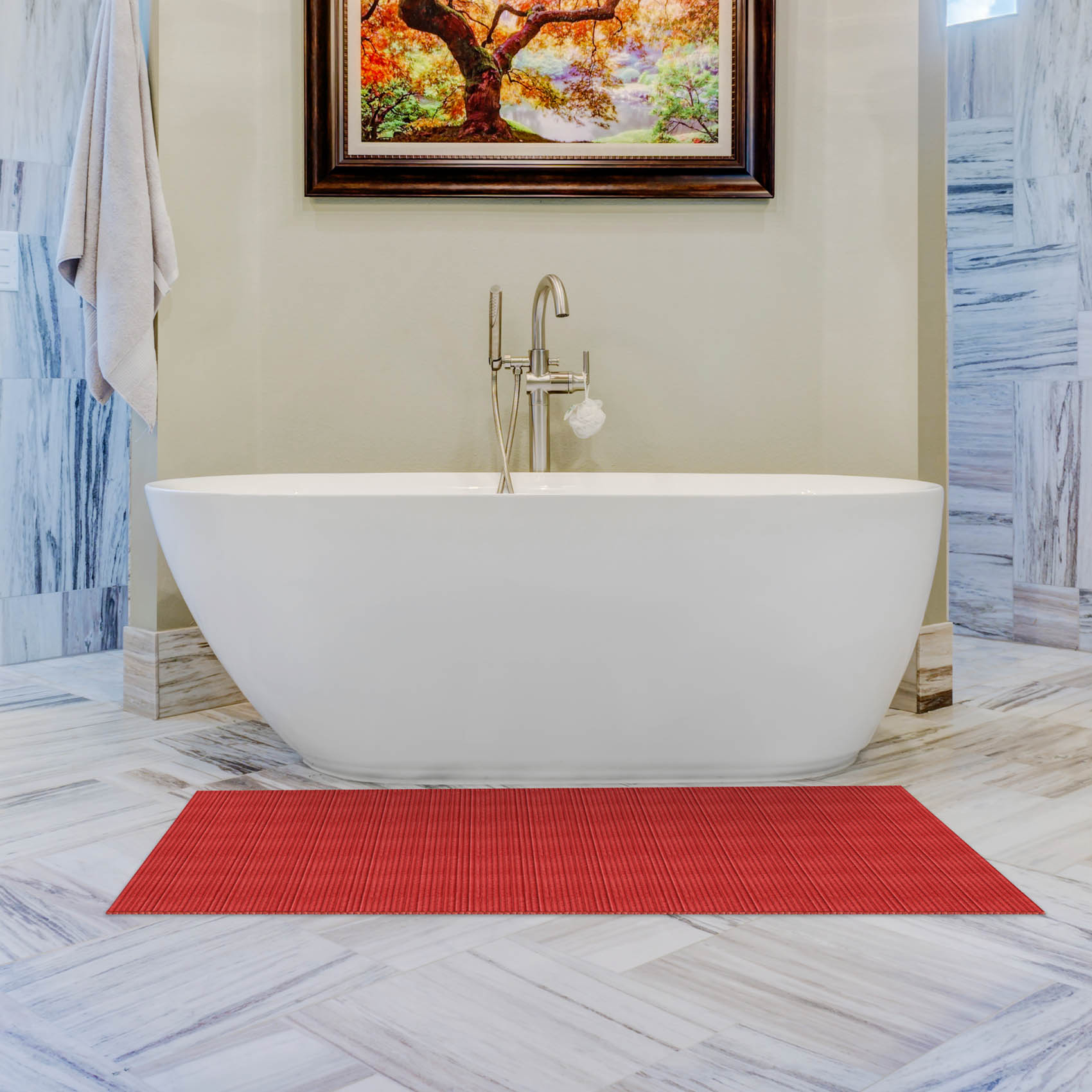 DM002C_11-jpg Weichschaummatte Bad Weichschaum Badematte Rot Uni Breite 65cm Meterware