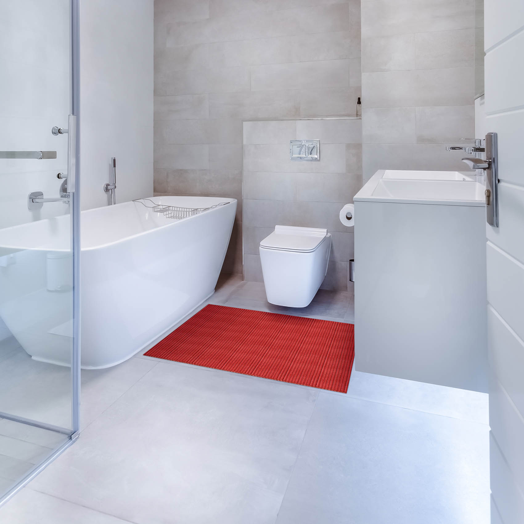 DM002C_14-jpg Weichschaummatte Bad Weichschaum Badematte Rot Uni Breite 65cm Meterware