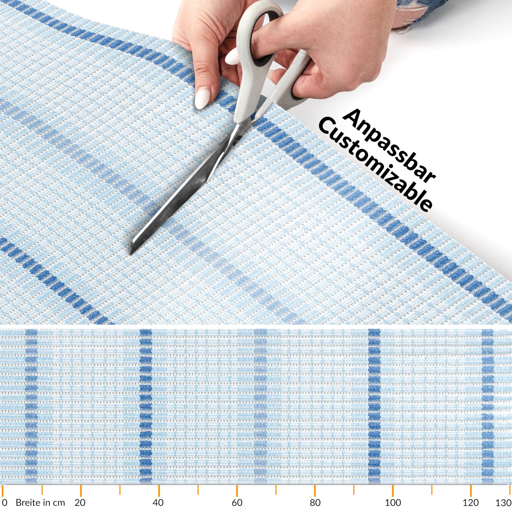 DM064A_20 Weichschaummatte Bad Weichschaum Badematte Line 2 Farben Blau Grün 65cm Breite Meterware